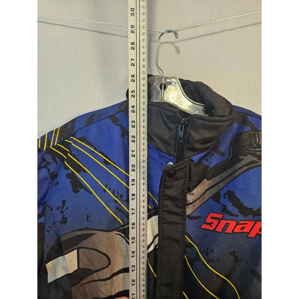 Vintage Snap-on Tools Racing Bomber Jacket Swingster Blue Black Red Mens Small